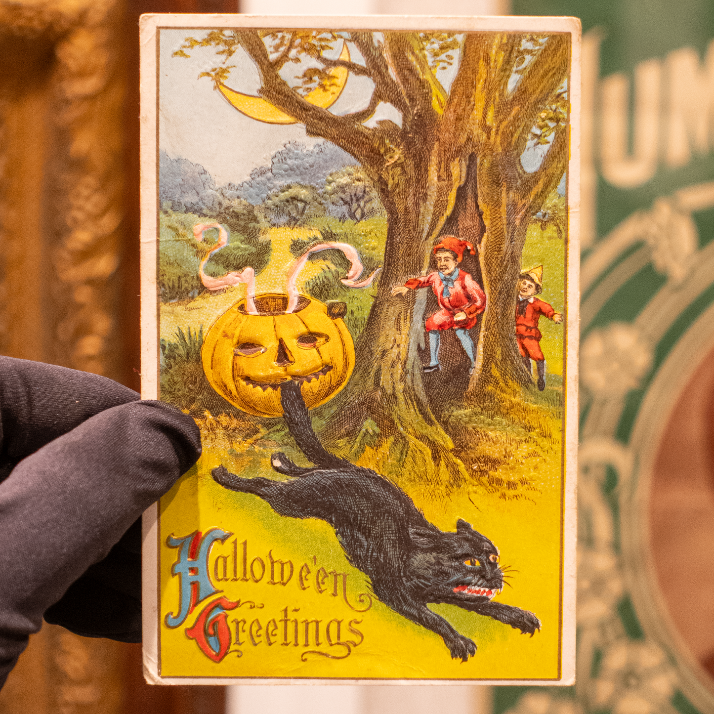 Antique German Halloween Postcard