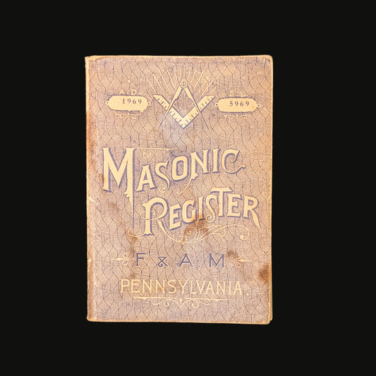 Vintage Masonic Register Book