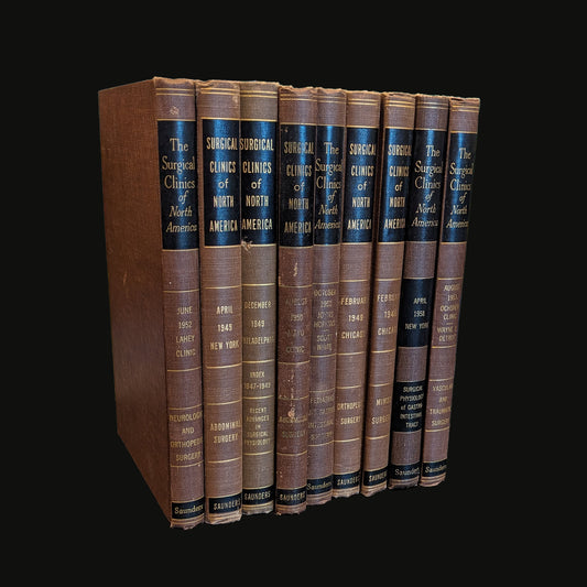 Antique Surgery Book Set Of 9